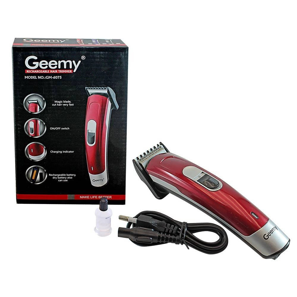 Trade Shop - Tagliacapelli Regola Barba Capelli Professionale Elettrico Gm-6046 Senza Fili -