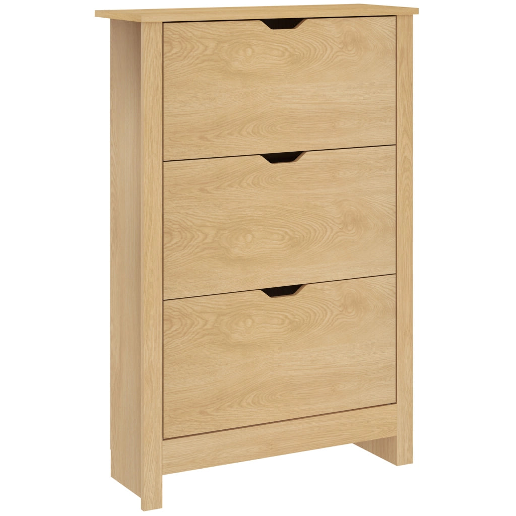 Scarpiera con 3 Cassetti e 2 Ripiani ¨C Minimal ¨C 72x26x112 cm, Naturale