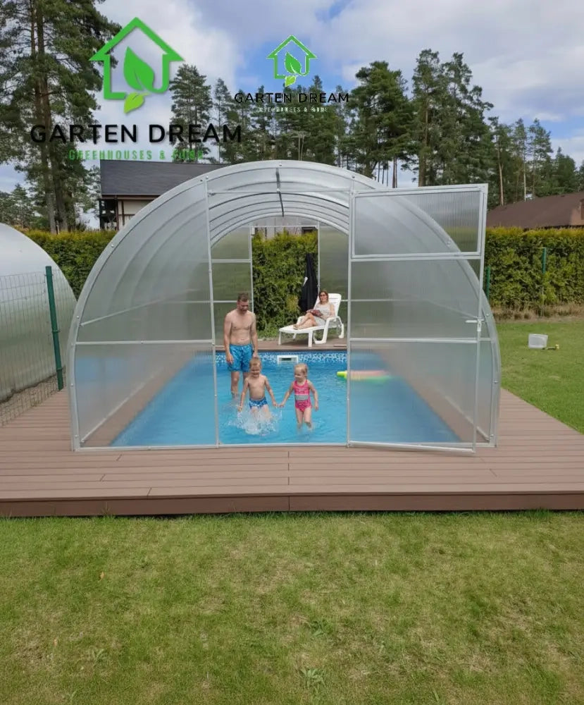 Copertura per Piscina Garten Dream MARINA 3x8 m con Policarbonato 6 mm