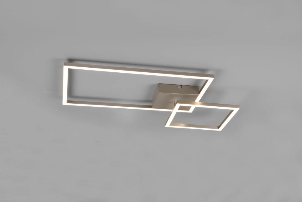 PADELLA PLAFONIERA LED 25W 3000lm, 4000K ACCIAIO CON SNODO DIMMERABILE CON INTERRUTTORE L. 63,5CM