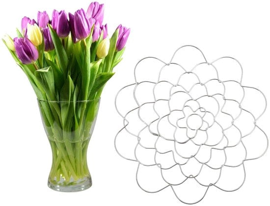 Sostegno per steli 10 cm - Stand per fiori per interni - Roster per fiori - Fiori in vasi - Progetto di design duraturo - Design elegante e moderno