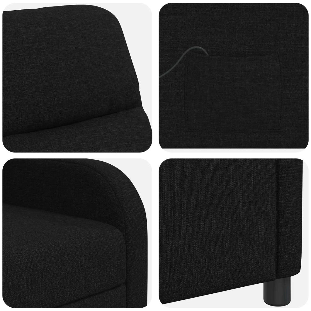 Poltrona Massaggiante Nero Tessuto 42034941