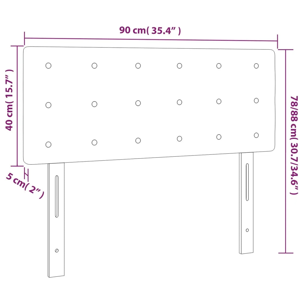 Testiera Blu 90x5x78/88 cm in Tessuto 346422