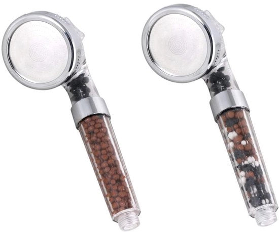 Set di Filtri per Doccia in Minerale - 9 Pezzi - Anti-Calcifica e Antibatterico - Pietre di Filtraggio Ioniche per Doccia