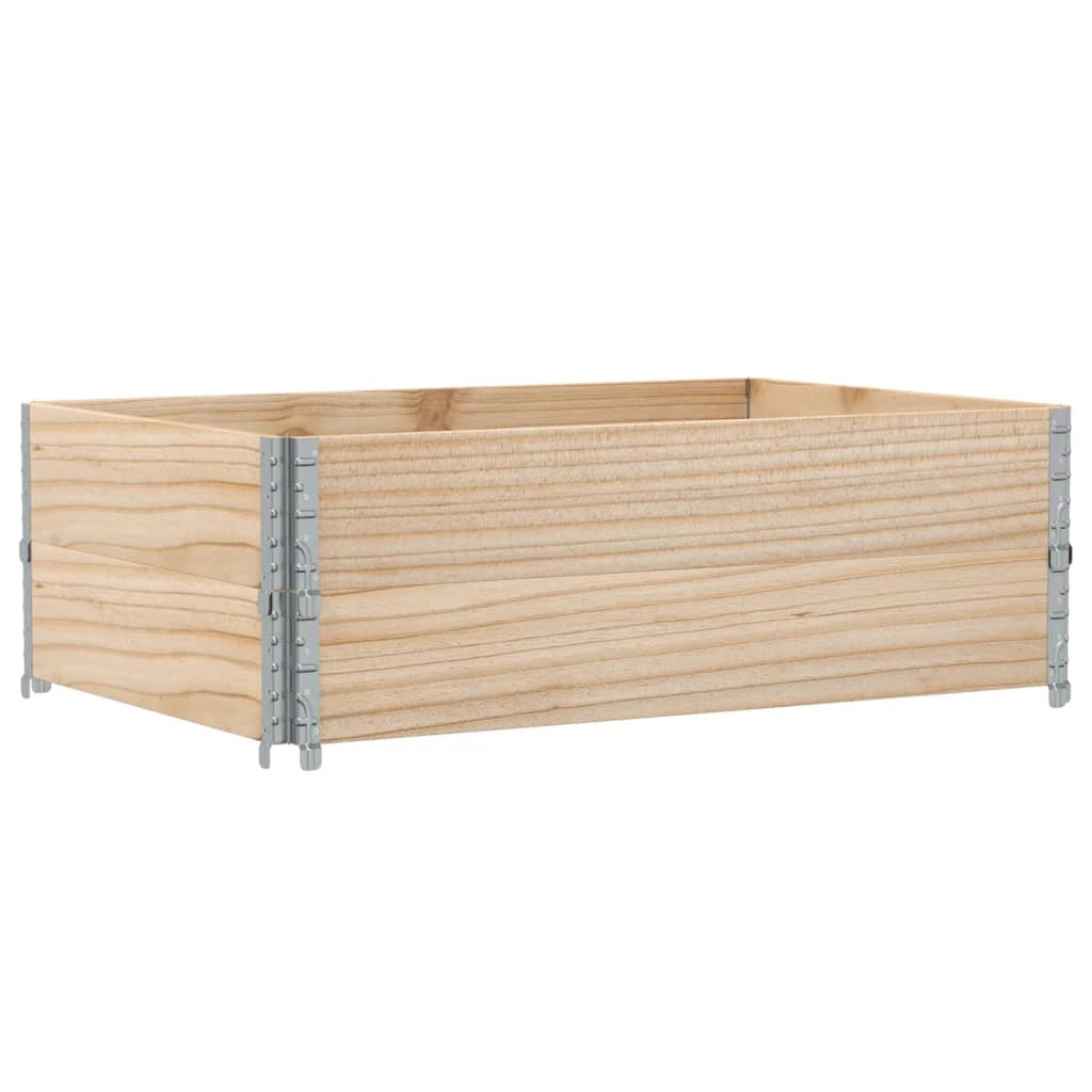 Fioriera rialzata per piante fiori terrazzo giardino 120 x 80 cm legno massello di pino marrone 02_0037402