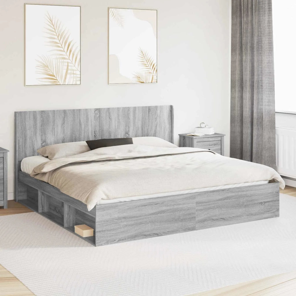 Testiera Letto Sonoma grigio Legno ingegnerizzato 889551