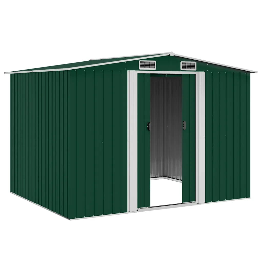 Capanno per Attrezzi in Metallo Verde 257x205x178 cm 42910