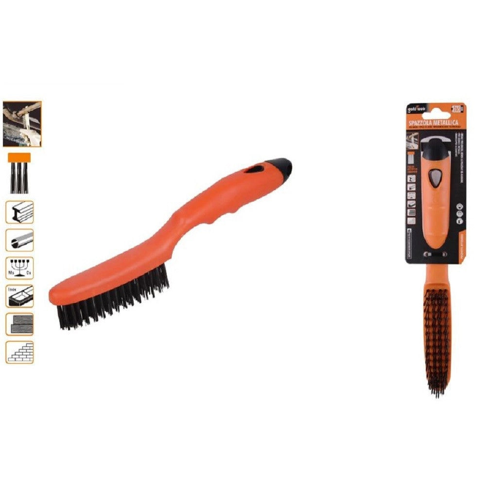 Trade Shop - Spazzola Metallica In Ferro Abrasiva Elimina Ruggine Forno Metalli Pulizia 92843 -