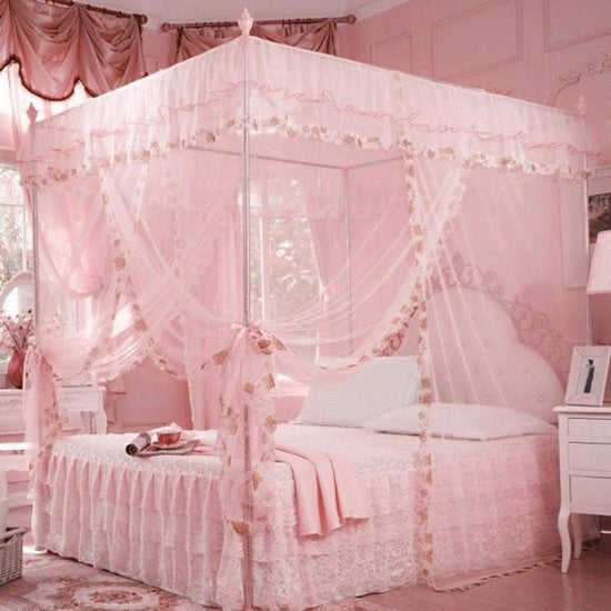 Duvetino ecolocale - Muggennet - Letto a baldacchino - Materiale polyester - Stile principesse - 120 x 200 x 200 cm