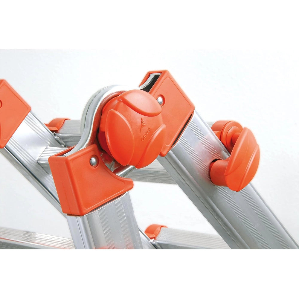 SCALA ALLUMINIO TELESCOPICA MULTIFUNZIONE GRADINI 4+4 PEPPINA 150KG MEDIA GIERRE AL020