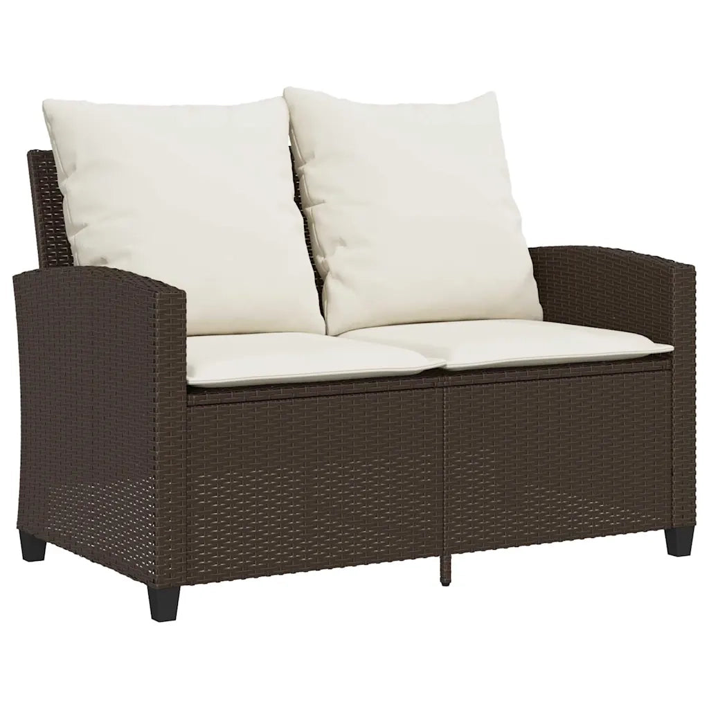Set Divano da Giardino 6 pz con Cuscini Marrone in Polyrattan 3324578