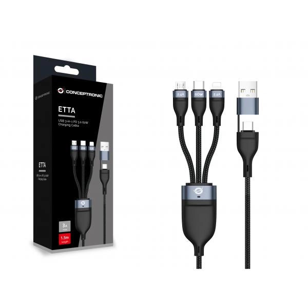 CAVO USB 3IN1 USB-C A MICUSB/USB-C/LIGH