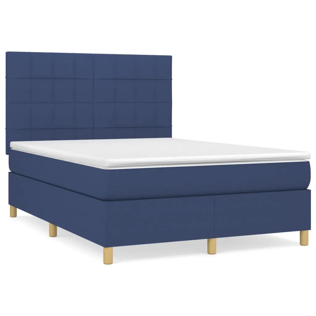 Giroletto a Molle con Materasso Blu 140x190 cm in Tessuto 3142335