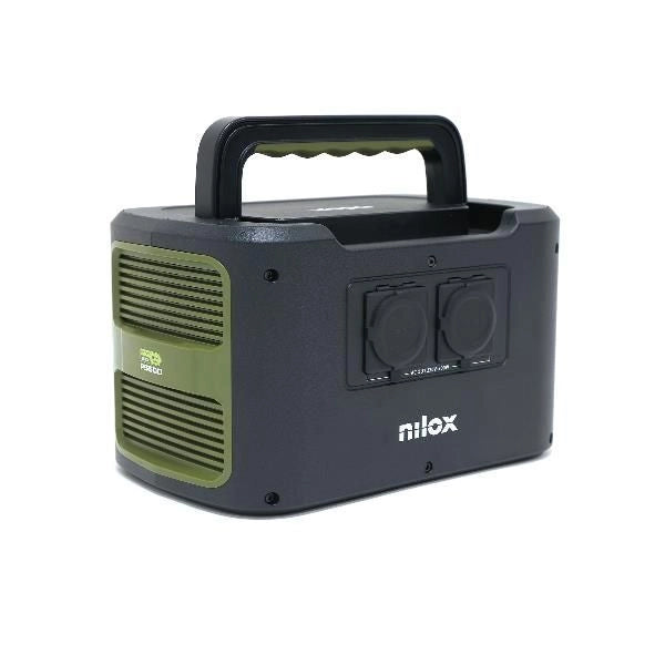 Nilox NXPS500WV1 Stazione di Alimentazione Portatile 614 Wh 500 W Onda Sinusoidale Pura Batteria LiFePO4 8 Kg colore Nero Verde