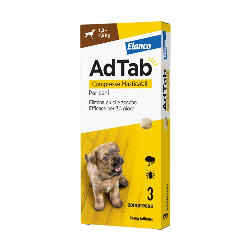 ADTAB COMPRESSE MASTICABILI P/CANI 1,3 - 2,5 KG