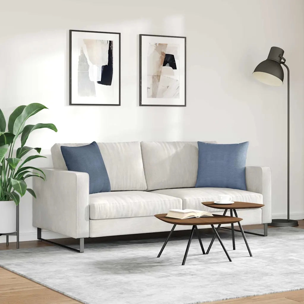 Cuscini da Divano 2 pcs Blu 45 x 45 cm Tessuto in Cords 42013949