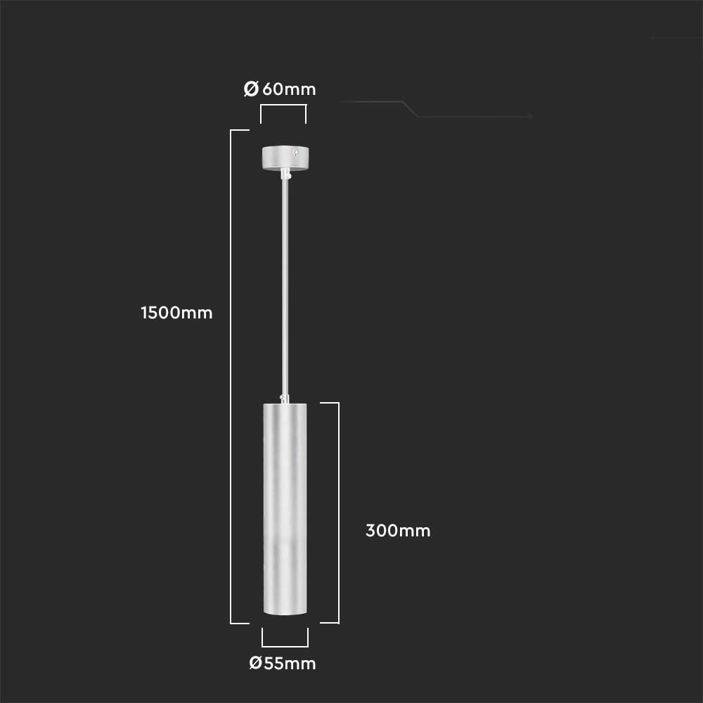 Lampada a sospensione bianca tubo alluminio GU10 V-TAC VT-976