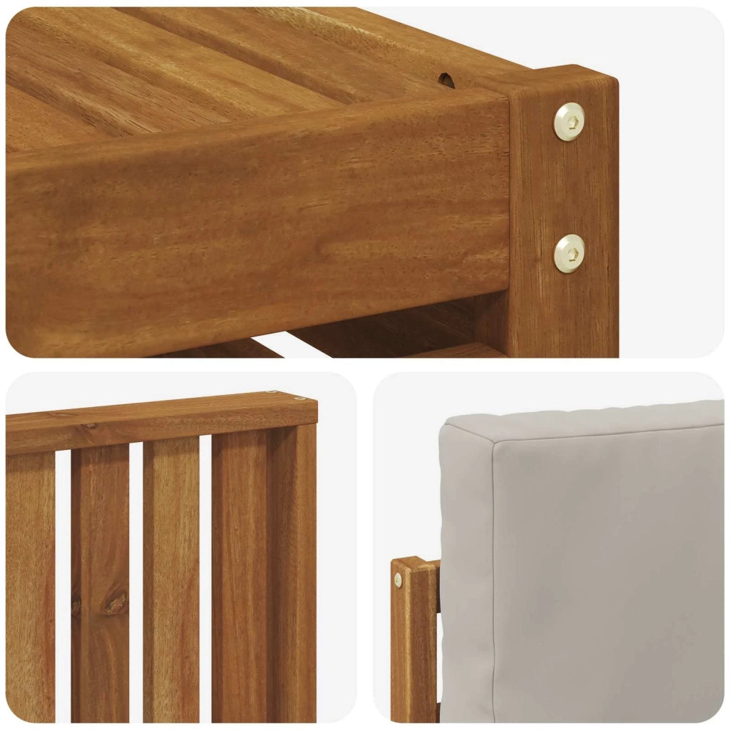 Set divano sezionale con cuscino 7 pcs Grigio Naturale e Chiaro 3374926