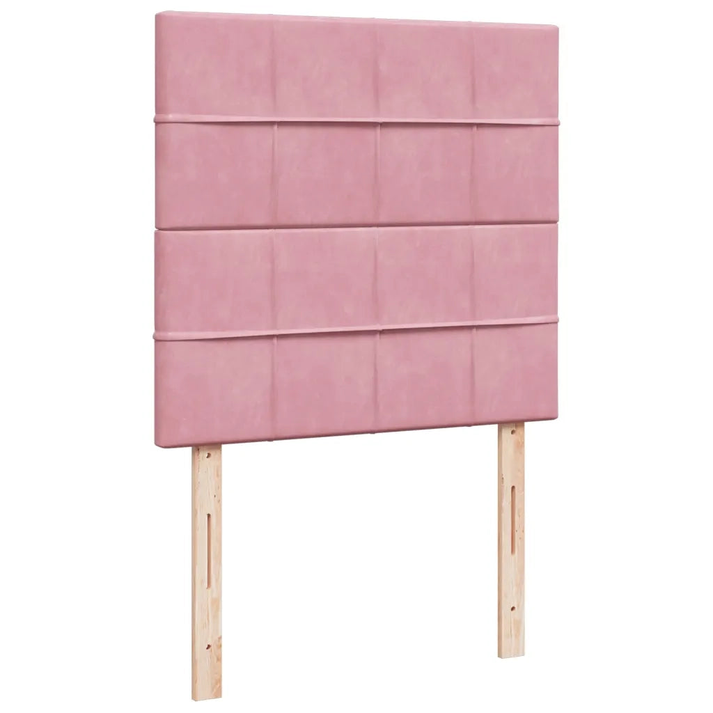 Giroletto a Molle con Materasso Rosa 90x190 cm in Velluto 3290791