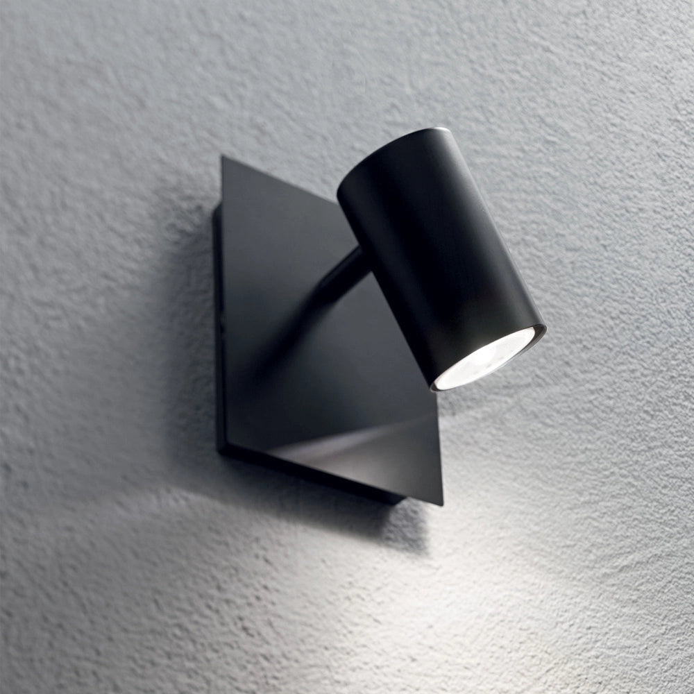 Applique Moderna Spot Metallo Nero 1 Luce Gu10