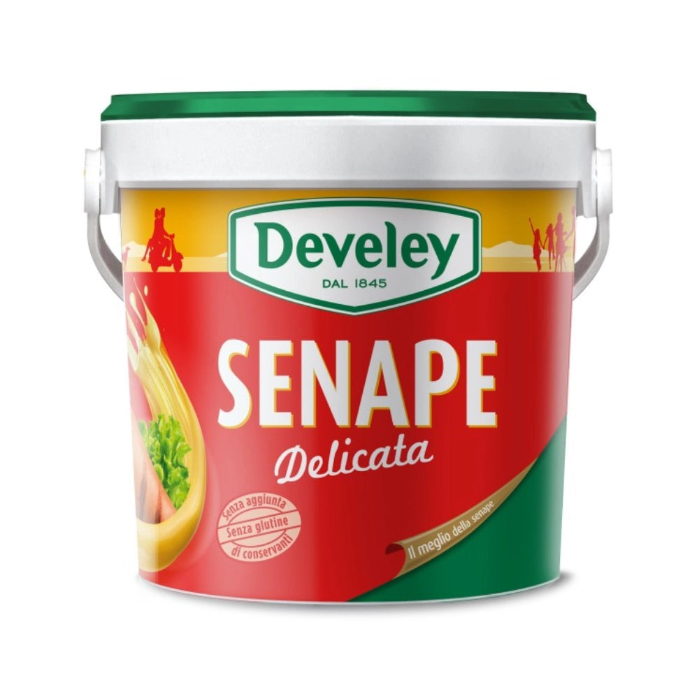 Develey senape delicata salsa per condimento secchiello da 5 kg