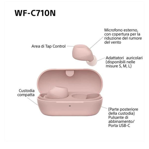 Cuffie in-ear true wrls rosa - WFC710NP.CE7