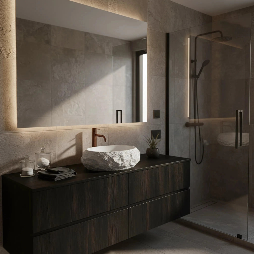 Lavabo Da Appoggio Rea Mika Ivory