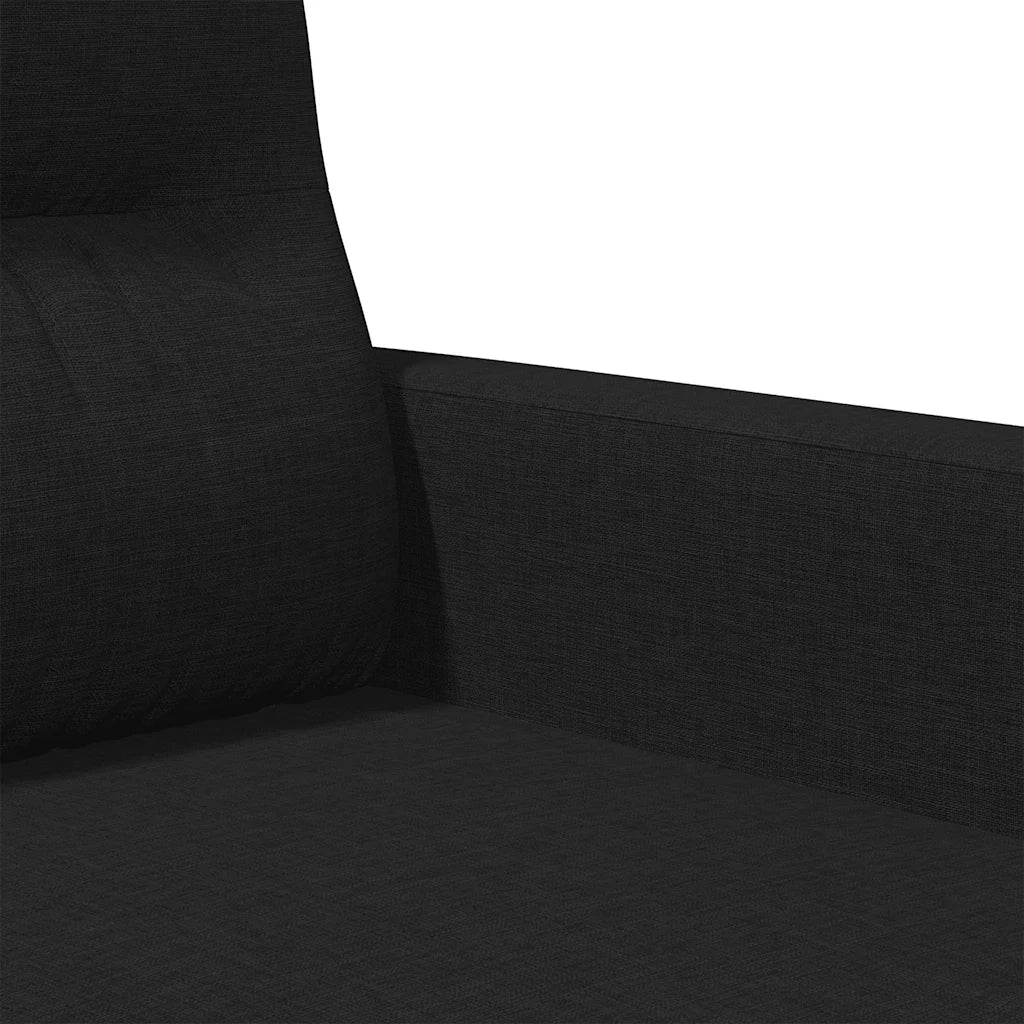 Divano a 3 Posti Nero 180 cm in Tessuto 359247