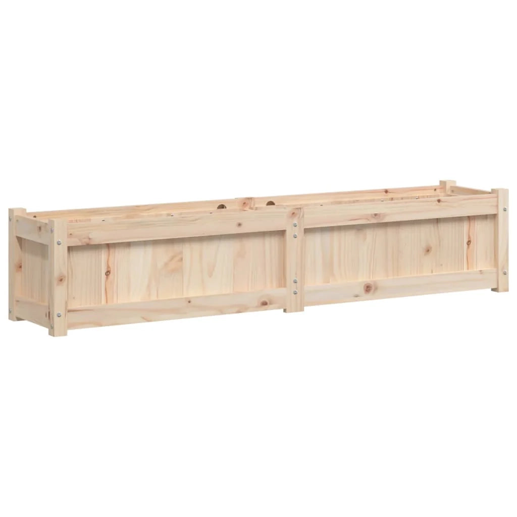 Fioriera rialzata per piante fiori terrazza giardino 150 x 31 x 31 cm legno di pino massiccio marrone 02_0037427