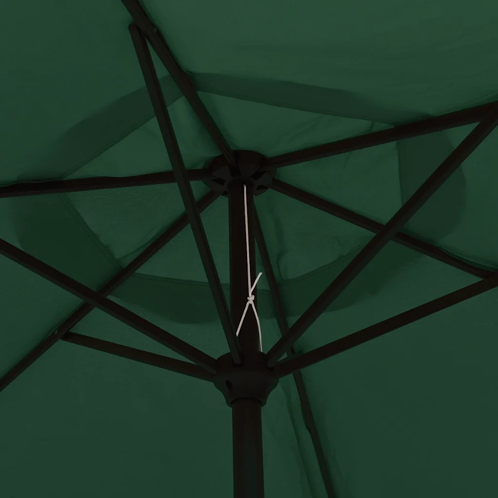 Ombrellone a Sbalzo da Giardino con LED 3 m Verde