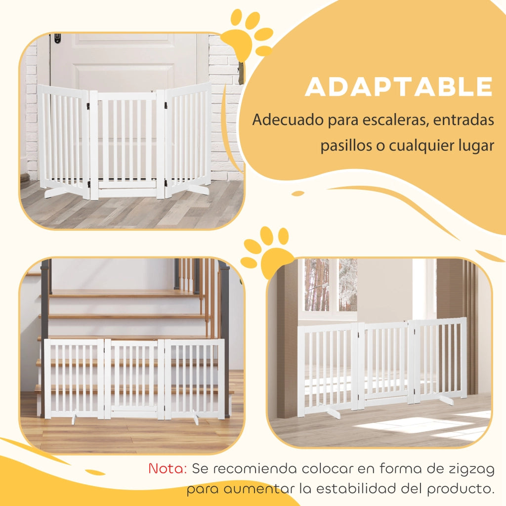 Cancello per animali da compagnia ¨C Minimal ¨C Bianco 155x35.5x76 cm