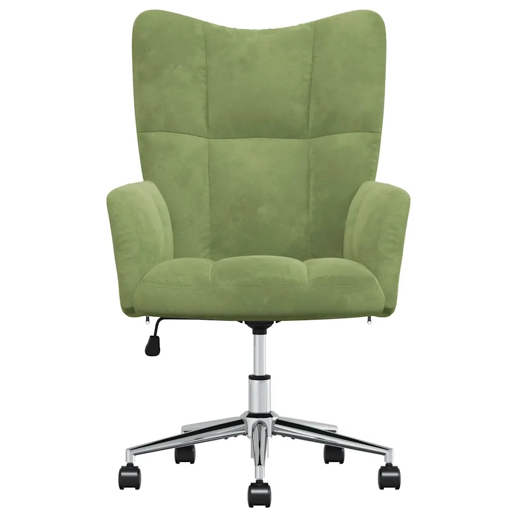 Sedia Relax Verde Chiaro in Velluto 328164