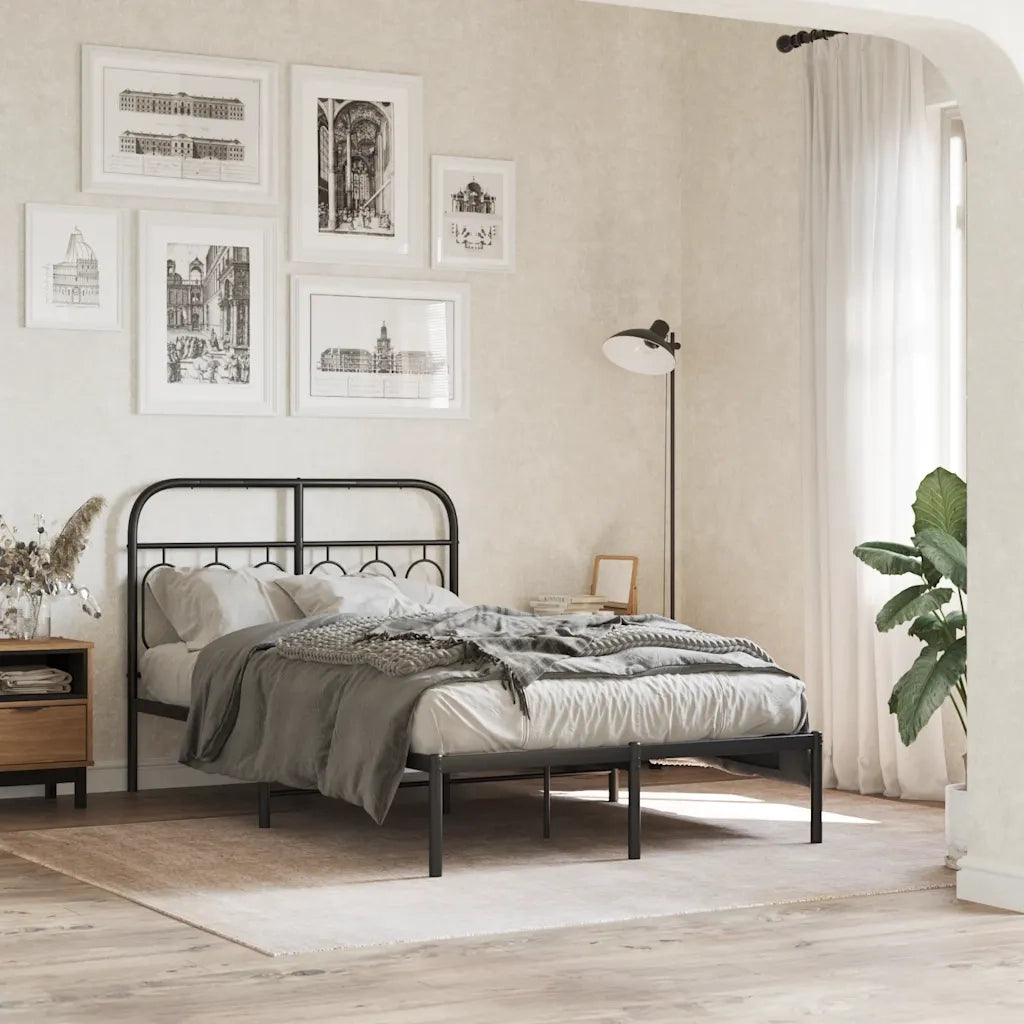 Testiera | Testata di Ricambio in Metallo Nero 120 cm