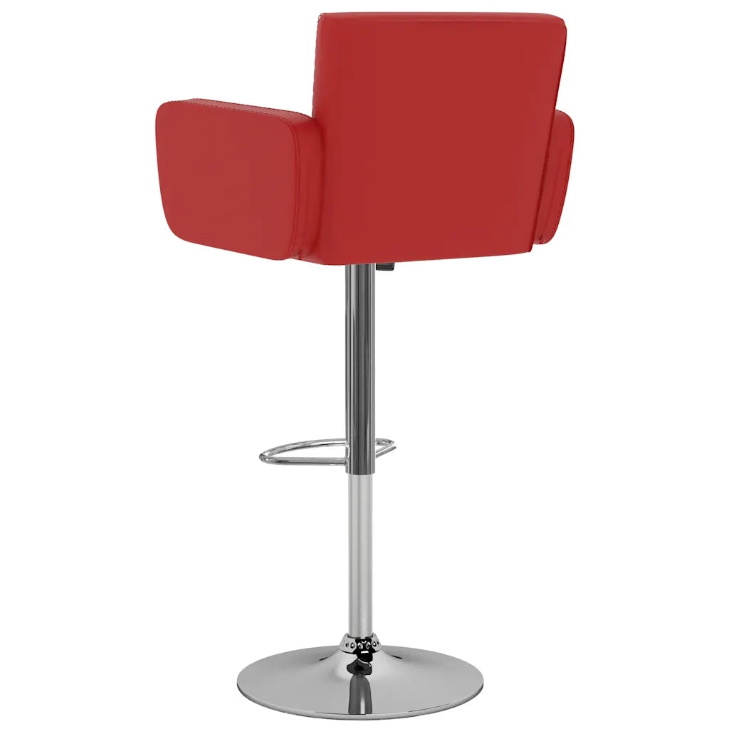 Sgabelli da Bar 2 pz Rossi in Similpelle 323655