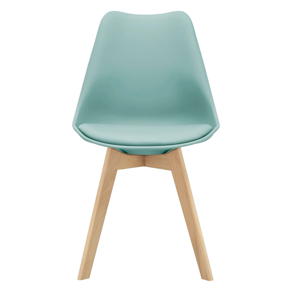 Set Fläten di 6 Sedie da Sala con Seduta Imbottita Rivestimento in Similpelle Menta Verde [en.casa]