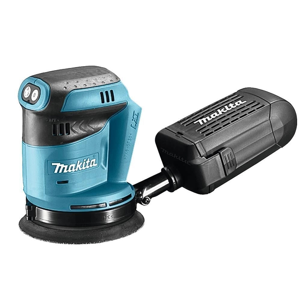 Makita DBO180ZJ Levigatrice Orbitale a Batteria 18V 125 mm con Sistema Antivibrante e Freno Motore Valigetta MAKPAC Inclusa colore Nero