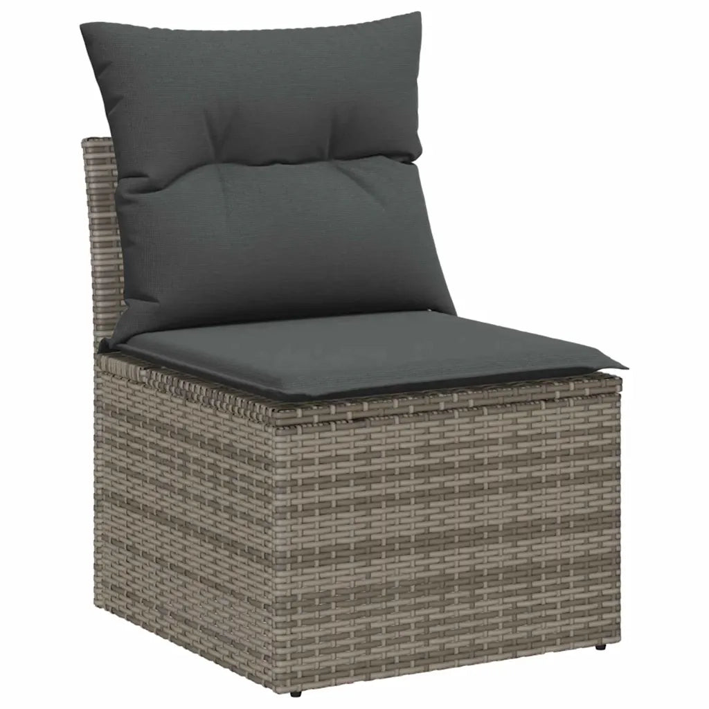 Set Divano da Giardino 7 pcs Grigio Rattan in Polipropilene 3357302