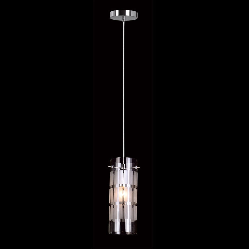 Italux Max lampada a sospensione cromo vetro E27 Ø10