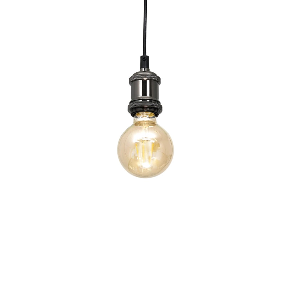 Lampada a sospensione industriale nera E27 60W Milagro