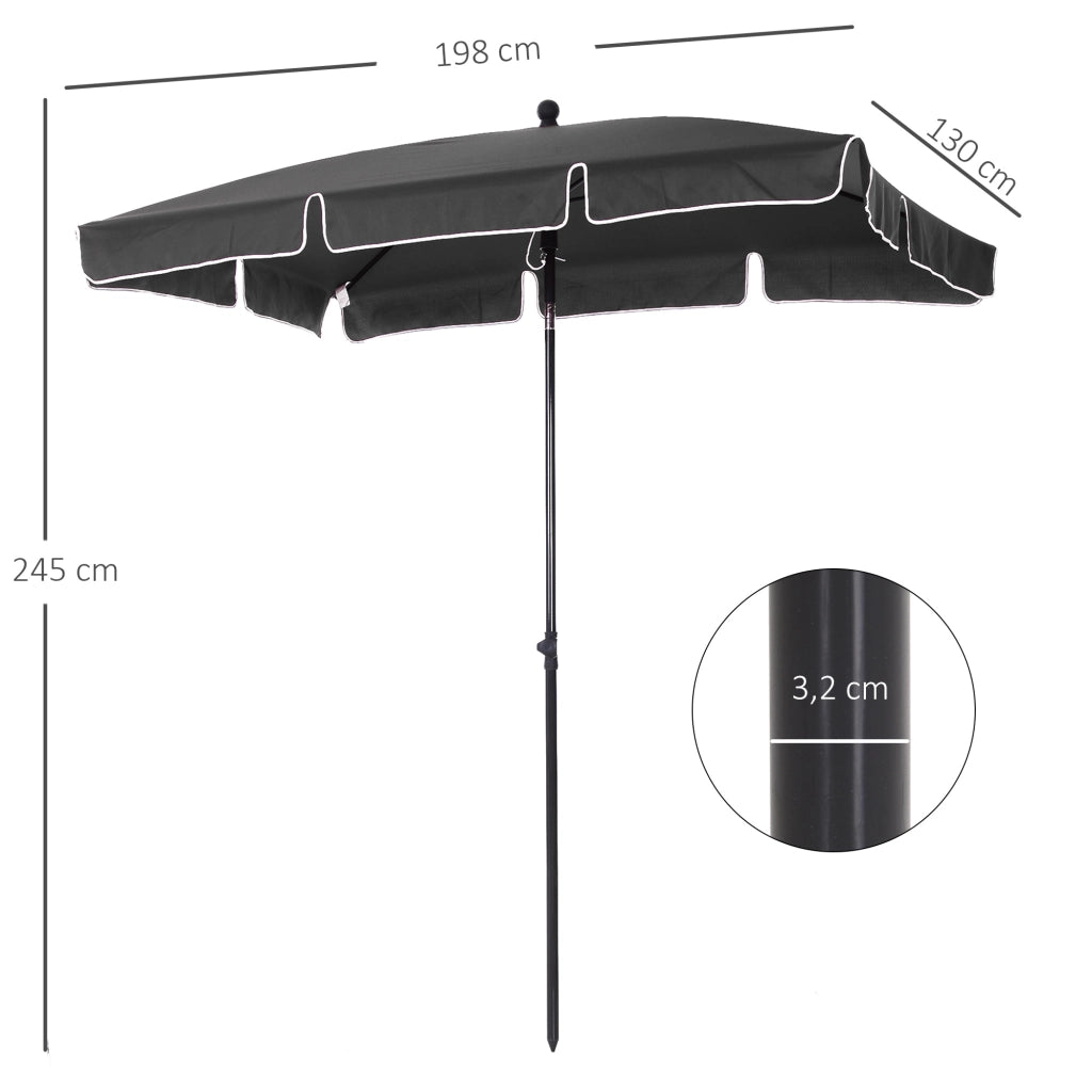 Ombrellone da giardino pieghevole ¨C zephmum ¨C grigio