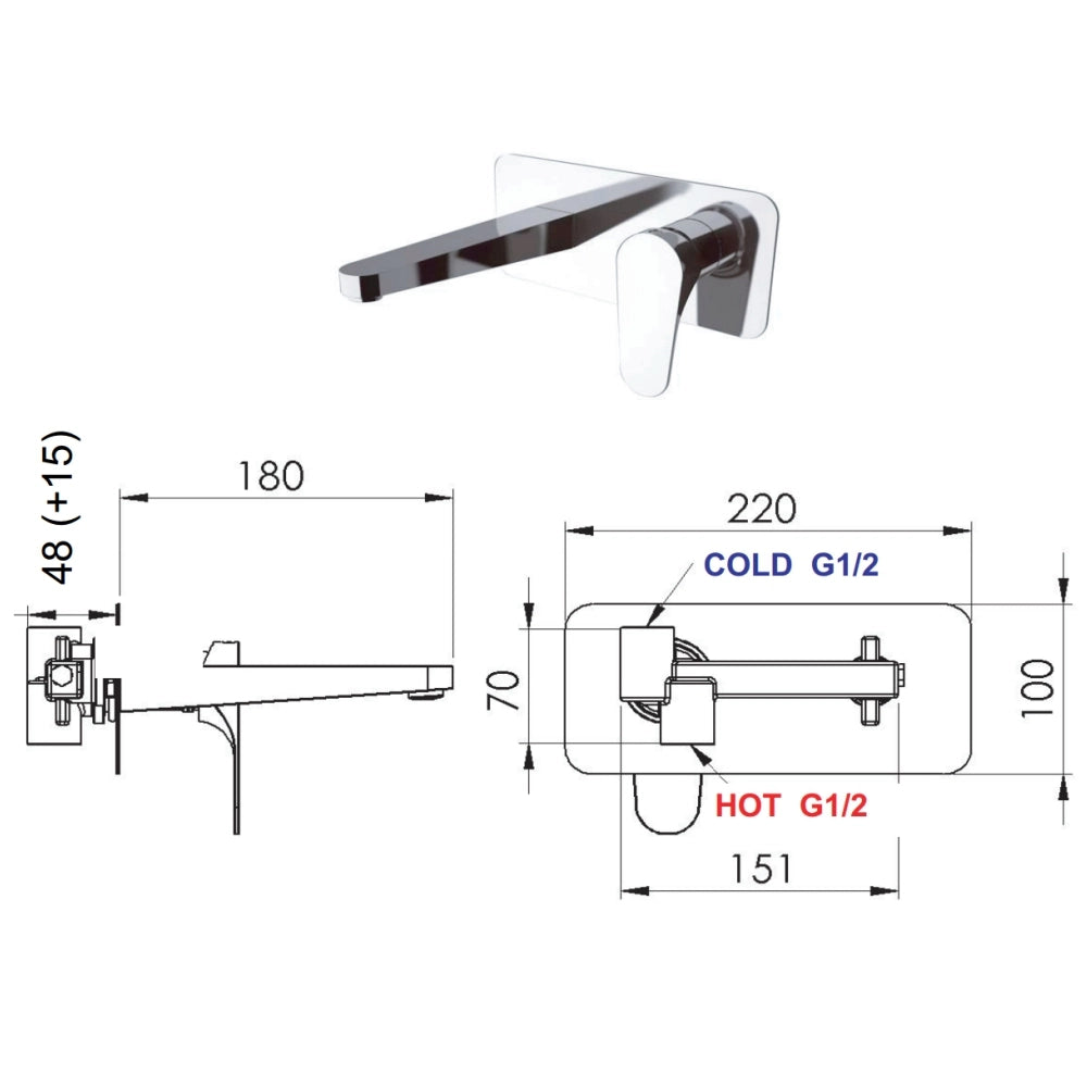 Rubinetto lavabo incasso remer serie class line
