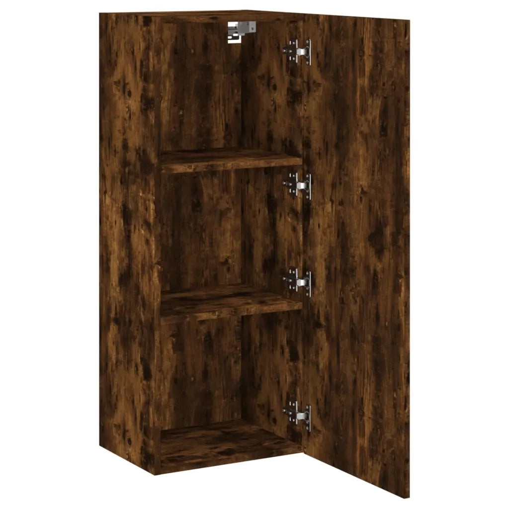 Mobile TV a Parete | Armadietto TV | Mobile Porta TV Rovere Fumo 40,5x30x102 cm Legno Multistrato