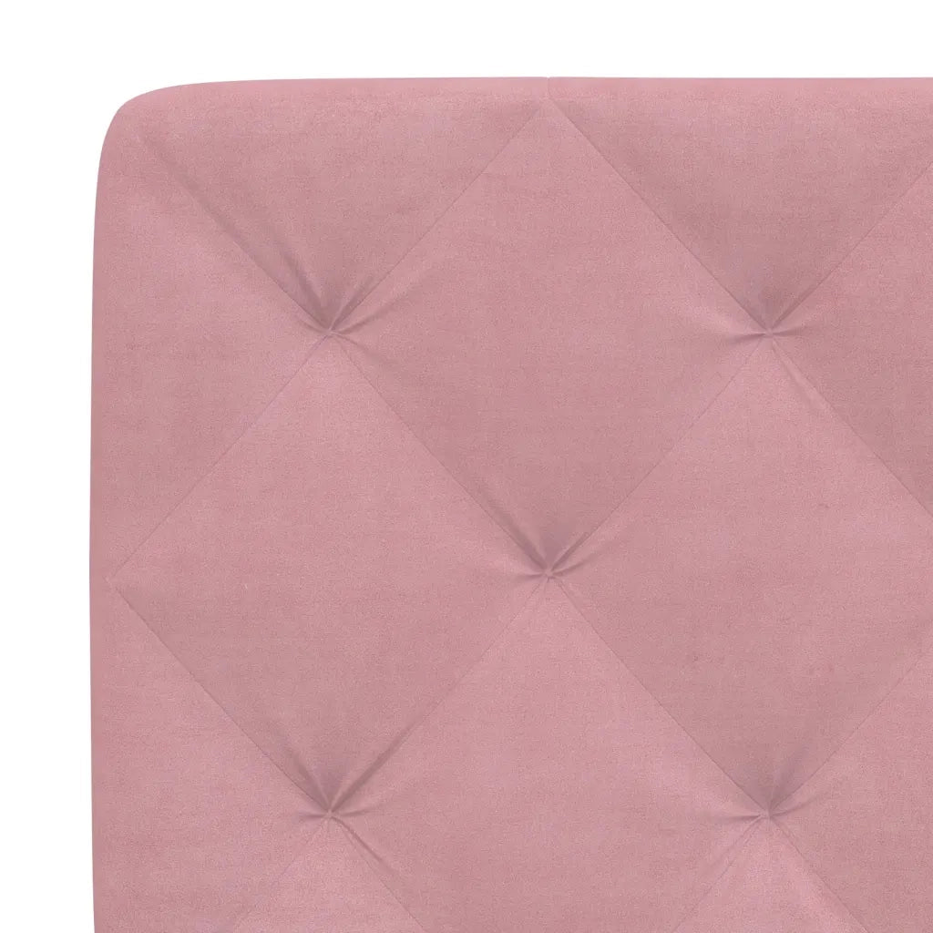 Cuscino Testiera-Cuscino per Testiera Rosa 120 cm in Velluto
