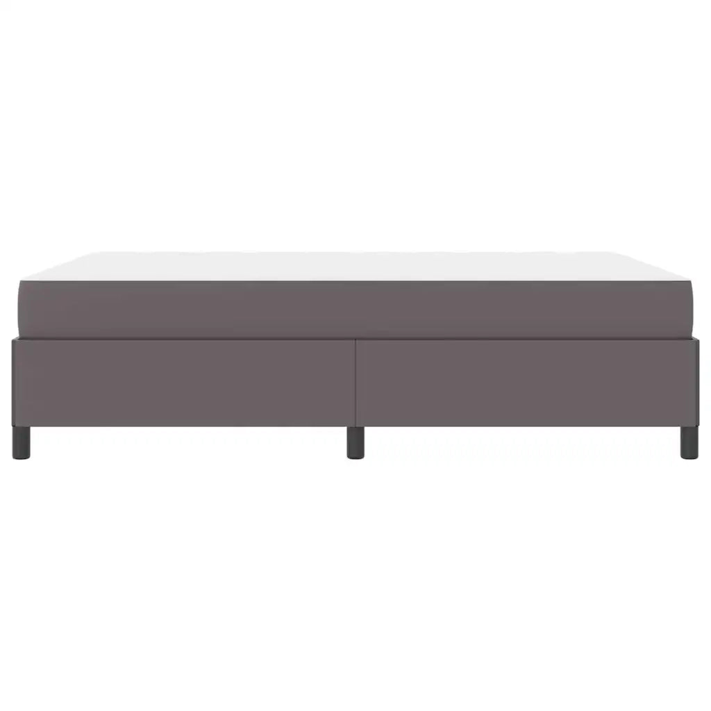 Letto matrimoniale | Letto per adulti | Struttura del letto con materasso Grigio 140 x 190 cm Tessuto