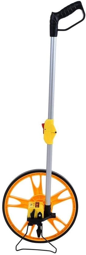 Misuratore Professionale con Display Digitale - Pieghevole - Pneumatico Antislip - Resistentente allo Sfregamento TPR - Portata di Misura 0-9999,9 m - Misuratore di Distanza