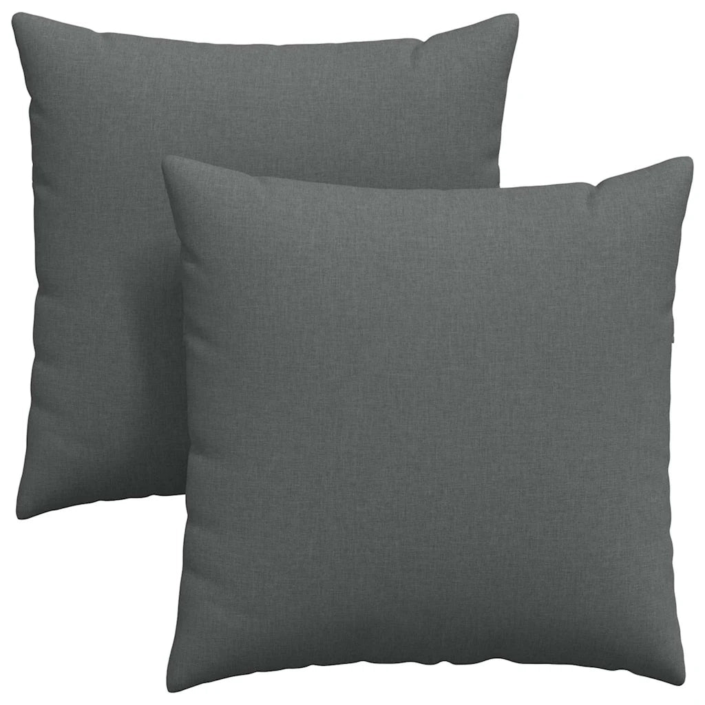 Cuscini da Divano 2 pcs Grigio scuro 80 x 80 cm Tessuto 42014041