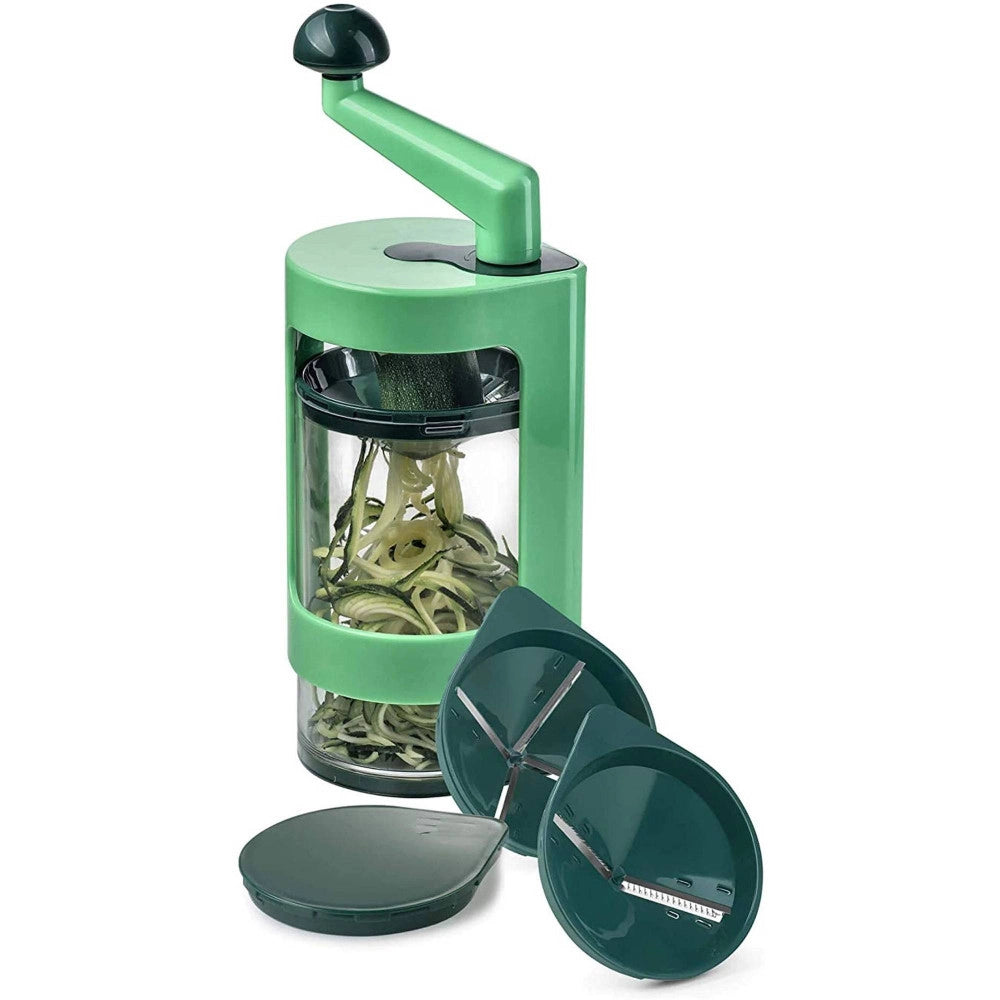 Trade Shop - Affettaverdure Tagliaverdure Spirale Manuale Lame Inox Affetta Verdure Julienne -