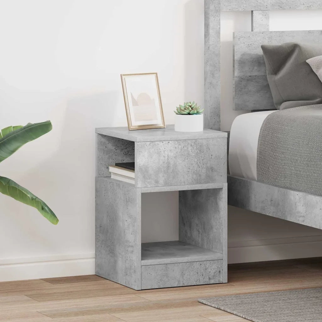 Tavolino 2 pcs Grigio cemento 30,5 x 30 x 45 cm 890903