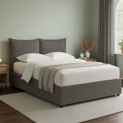 Malton, Letto Piazza e Mezza Sfoderabile Made in Italy, Grigio Tortora