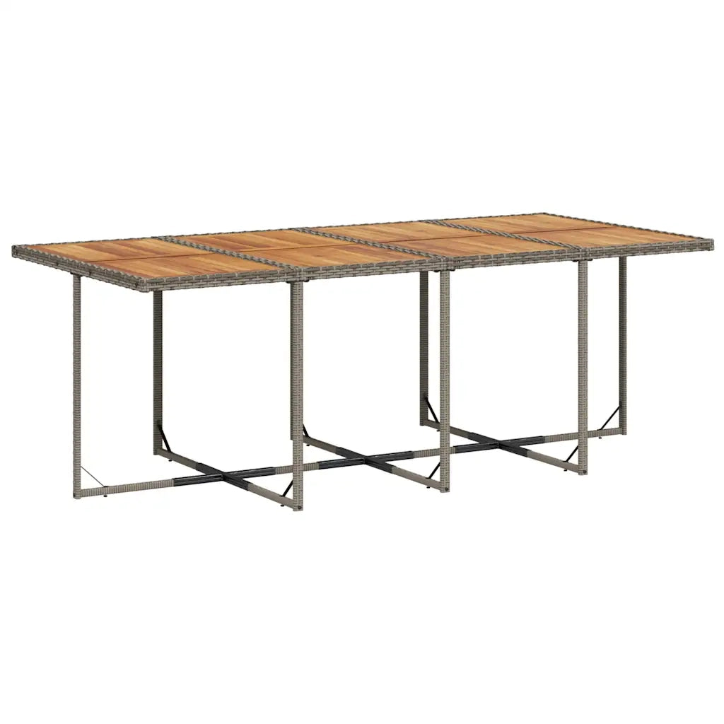 Set da Pranzo da Giardino 13pz con Cuscini Grigio in Polyrattan 3211406